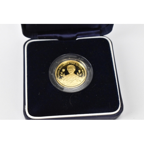 66 - 1995 Queen Elizabeth The Queen Mother 95th Birthday 24ct gold £25 commemorative coin, issued by Guer... 