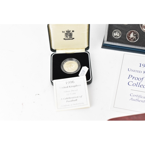 77 - proof coins to include 1996 UK silver Proof £2 ' 50th Anniversary of the United Nations' 1996 silver... 