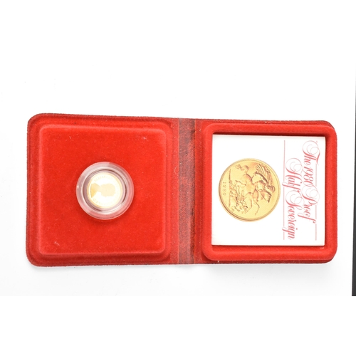 82 - United Kingdom - Elizabeth II (1952 -2022) proof Half Sovereign, dated 1980, in Royal Mint red prese... 