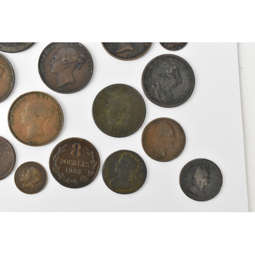 95 - Mixed British copper coinage, George I and later to include Irish George II & IV examples, William I... 