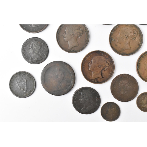 95 - Mixed British copper coinage, George I and later to include Irish George II & IV examples, William I... 