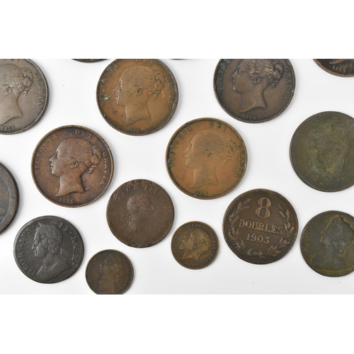 95 - Mixed British copper coinage, George I and later to include Irish George II & IV examples, William I... 