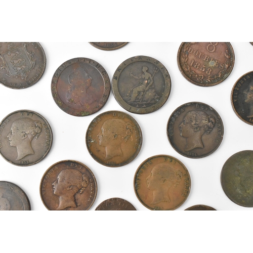 95 - Mixed British copper coinage, George I and later to include Irish George II & IV examples, William I... 