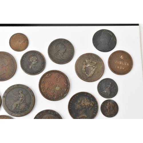 95 - Mixed British copper coinage, George I and later to include Irish George II & IV examples, William I... 