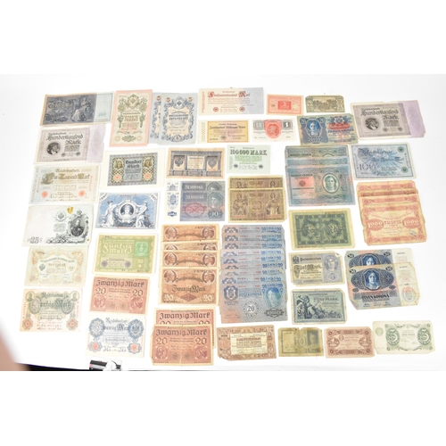 97 - A mixed collection of early 20th century and later world banknotes, to include Germany 1914, Notgeld... 