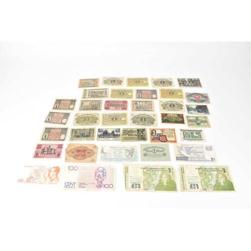 97 - A mixed collection of early 20th century and later world banknotes, to include Germany 1914, Notgeld... 