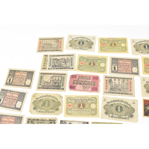 97 - A mixed collection of early 20th century and later world banknotes, to include Germany 1914, Notgeld... 