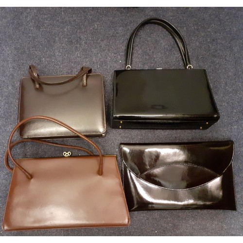 168 - A group of 20th Century bags to include 3x 1950's/60's handbags, a later Renato clutch and a 1990's ... 