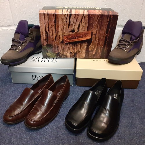 169 - Two pairs of unworn Franco Sarto calf leather shoes in black and brown, USA size 9 and 9.5, together... 