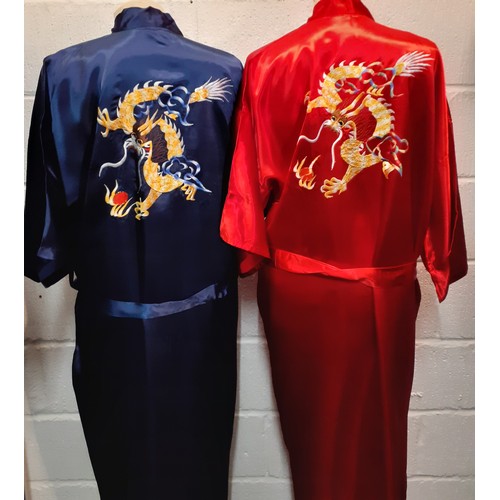 173 - Late 20th Century and later Oriental clothing to include 2 unworn silk embroidered kimono style robe... 