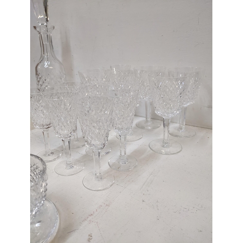 322 - Waterford crystal Alana pattern comprising of six wine glasses, six sherry, six dessert bowls, a bow... 