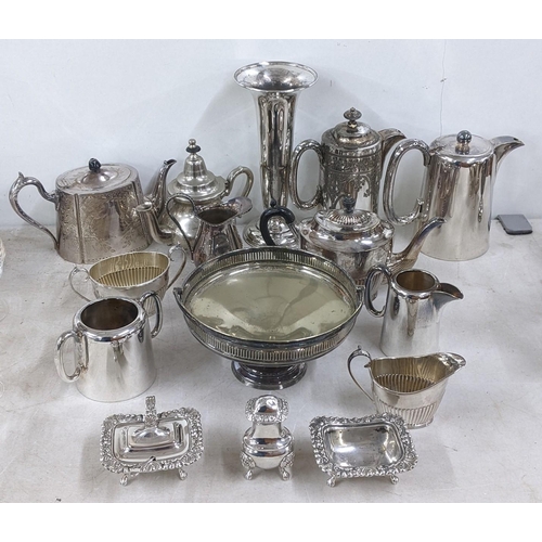 442 - Mixed silver plate to include a trumpet vase, teapot, mustard pot and other items
Location:2.3