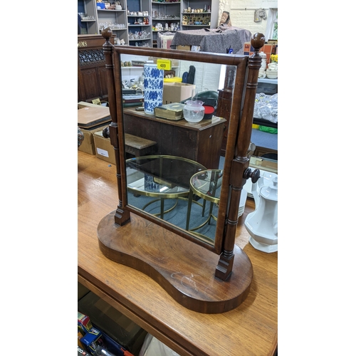 439 - An early 19th century mahogany dressing table mirror, Location:A1M