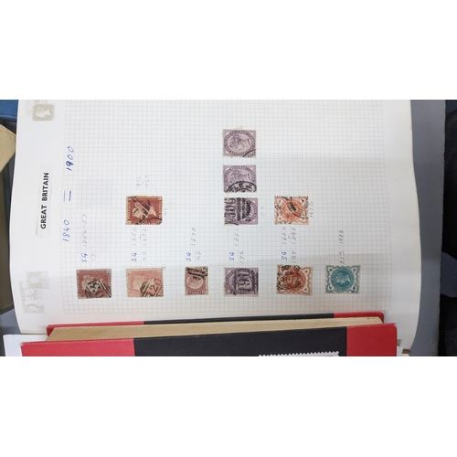 497 - A world postage stamp collection to include 19th century and later examples contained in albums, on ... 