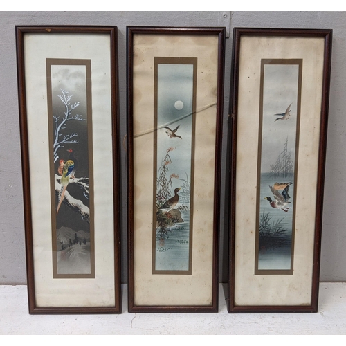 505 - Five early 20th century Japanese watercolours each of birds, framed and glazed. A/F
Location:LAF