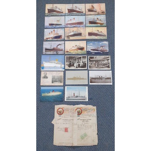 506 - A late 20th century postcard collection of commercial aircraft to include Lufthansa Airbus, Delta Tr... 