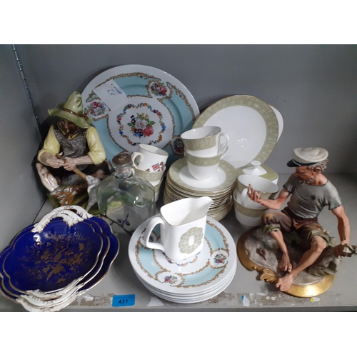 431 - Ceramics to include a Royal Doulton Sonnet pattern tea set, a graduated set of Coalport dishes, Lama... 