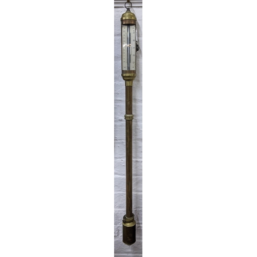 451 - An early/mid 20th century cylindrical brass marine ship's barometer Location:RWM