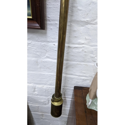 451 - An early/mid 20th century cylindrical brass marine ship's barometer Location:RWM