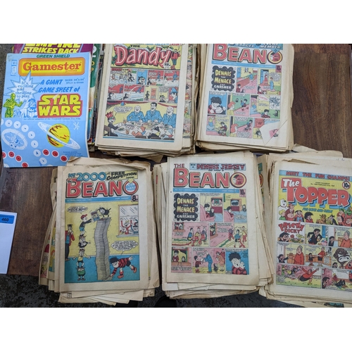 460 - A selection of comics, circa 1980, to include The Beano, The Topper, The Dandy and others Location:G