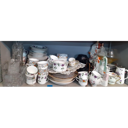 465 - A quantity of mixed 20th century ceramics to include tea cups and saucers, Staffordshire flatbacks a... 