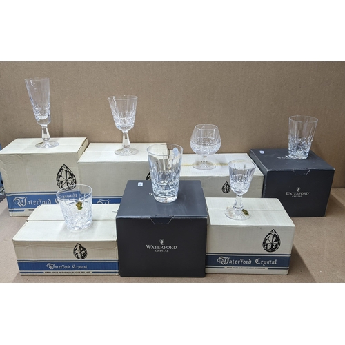 489 - THIS LOT IS WITHDRAWN
A collection of boxed Waterford Kylemore pattern crystal glasses to include tu... 