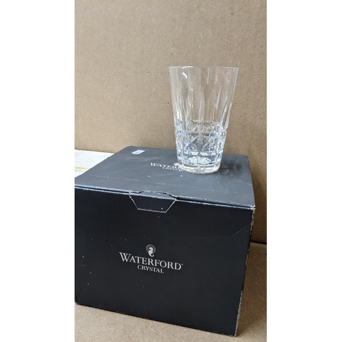 489 - THIS LOT IS WITHDRAWN
A collection of boxed Waterford Kylemore pattern crystal glasses to include tu... 