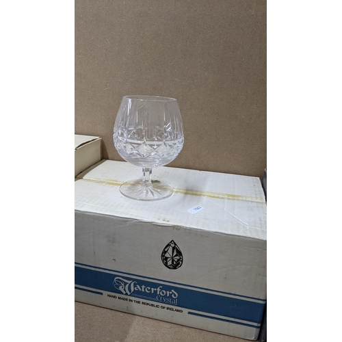 489 - THIS LOT IS WITHDRAWN
A collection of boxed Waterford Kylemore pattern crystal glasses to include tu... 