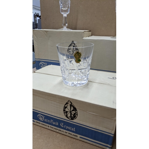 489 - THIS LOT IS WITHDRAWN
A collection of boxed Waterford Kylemore pattern crystal glasses to include tu... 