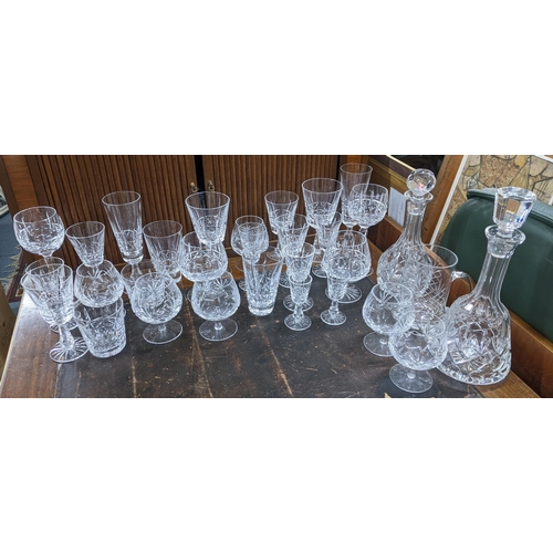 490 - THIS LOT IS WITHDRAWN
A collection of mainly Waterford Kylemore pattern crystal glasses Location: