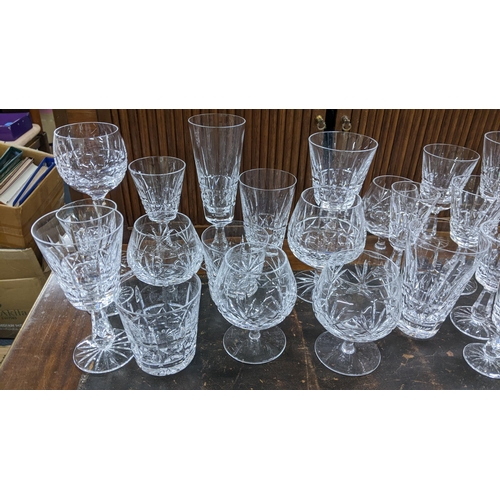 490 - THIS LOT IS WITHDRAWN
A collection of mainly Waterford Kylemore pattern crystal glasses Location: