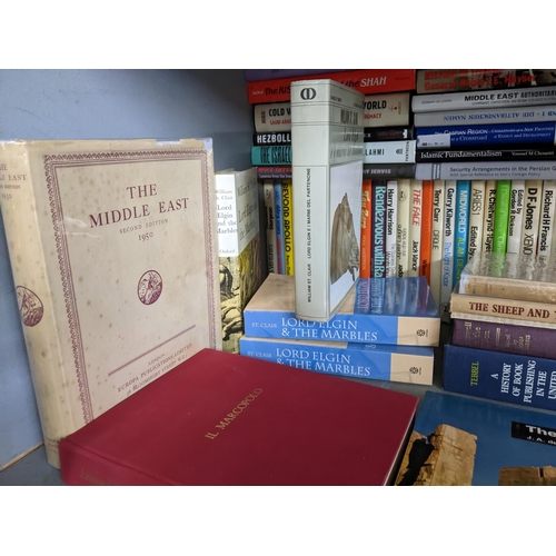 501 - A quantity of mainly hardback books to include many on the Middle East, Persia and Iran, Elgin Marbl... 