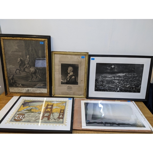 516 - A selection of limited edition prints and 18th/19th engraving/prints to include His Royal Highness G... 