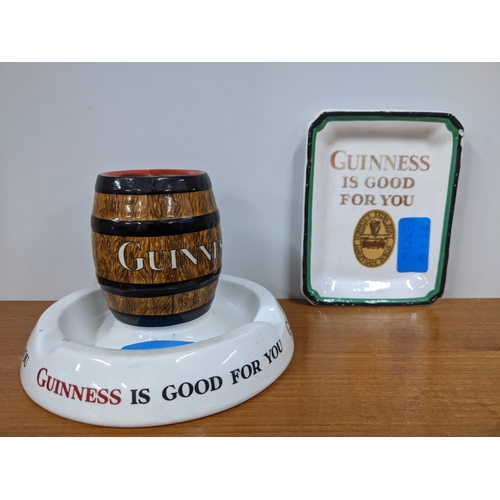 312 - Mintons Guinness advertising china comprising an ashtray GA/A/106, and a matchbox holder combined wi... 