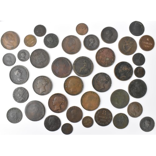 95 - Mixed British copper coinage, George I and later to include Irish George II & IV examples, William I... 