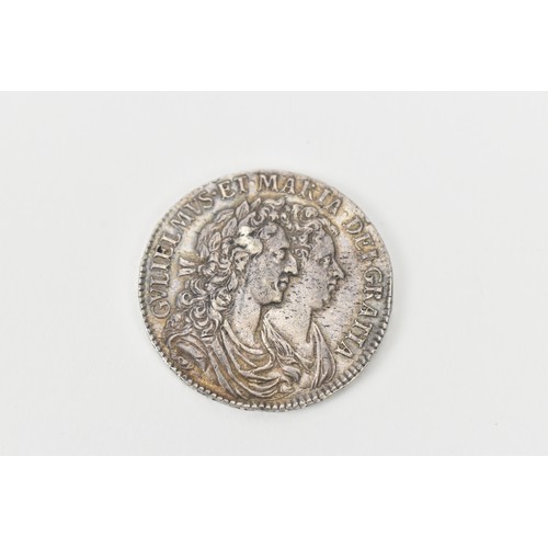 55 - Kingdom of England - William and Mary (1689-1694), Halfcrown, dated 1689, first laureate conjoined b... 