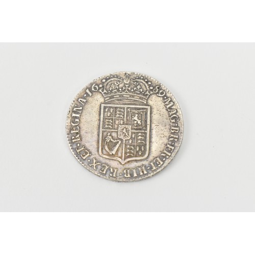 55 - Kingdom of England - William and Mary (1689-1694), Halfcrown, dated 1689, first laureate conjoined b... 
