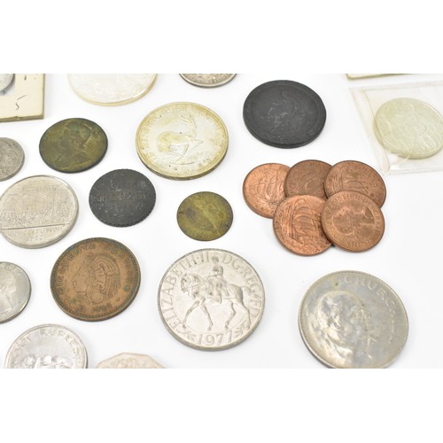 62 - Coins of Interest - A mixed collection to include a 1997 1oz fine silver USA Dollar, 1927 Parliament... 