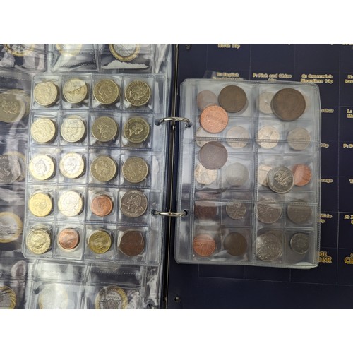 86 - A mixed group of UK and other world proof and other coinage to include a change checker album of £2 ... 