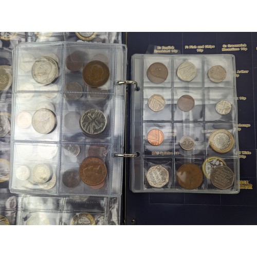 86 - A mixed group of UK and other world proof and other coinage to include a change checker album of £2 ... 