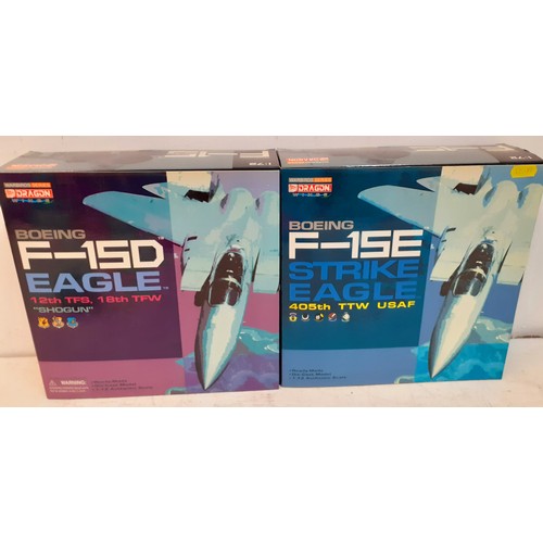 63 - Dragon-Circa 2000, 2 Warbirds Series diecast models, 1:72 scale comprising Boeing F-15E Strike Eagle... 