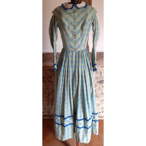 149 - Two period drama inspired theatrical dresses, circa 1970's, made in the Haymarket, both having rear ... 