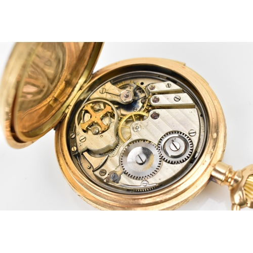 105 - A late 19th/early 20th century Swiss 18ct gold full hunter minute repeater pocket watch, the case he... 