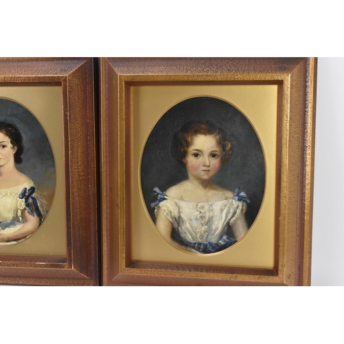 138 - British School, 19th century
Three child portraits from a same family, two depicting daughters Zilla... 