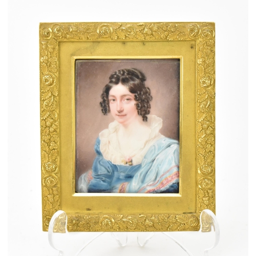 165 - Attributed to William Russell Birch (1755-1834) British 
miniature portrait on ivory of a lady, the ... 