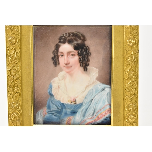 165 - Attributed to William Russell Birch (1755-1834) British 
miniature portrait on ivory of a lady, the ... 