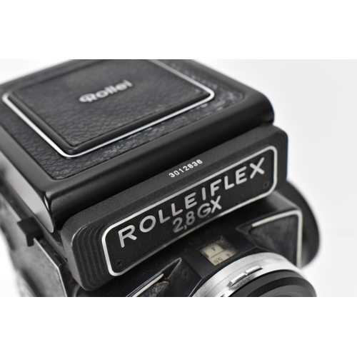 227 - A Rolleiflex 2.8 GX TLR Camera 1987-1994, 3012836, with Rollei Planar 1:2,8 f=80mm taking lens, and ... 