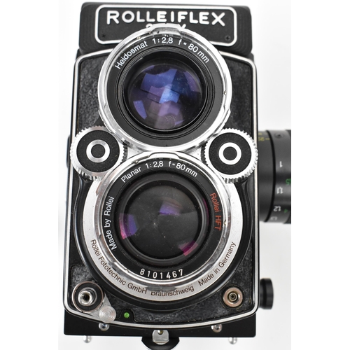 227 - A Rolleiflex 2.8 GX TLR Camera 1987-1994, 3012836, with Rollei Planar 1:2,8 f=80mm taking lens, and ... 