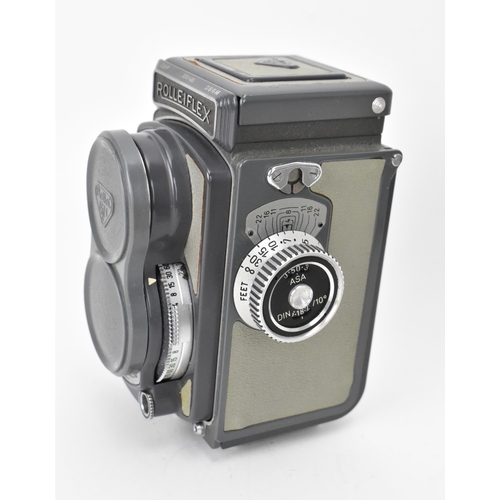 230 - A grey baby Rolleiflex 4 x 4 TLR Camera 1957-63, nr. 2052485, with Schneider-Kreuznach Xenar 1:3,5/6... 