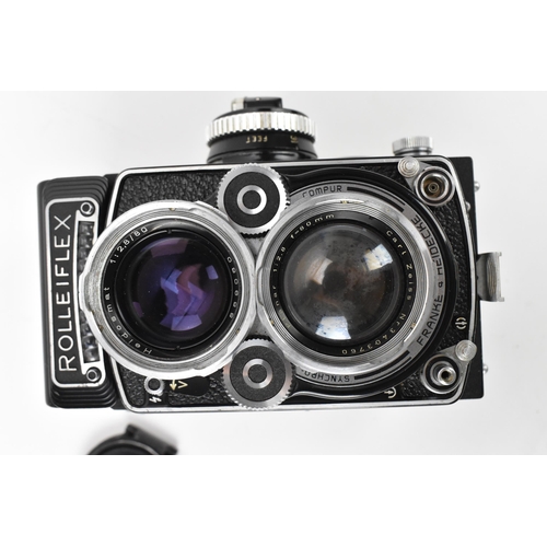 231 - A Rolleiflex Synchro-Compur 2.8F TLR camera, model K7F, 1960-1981, 2418286, with Carl Zeiss Planar 1... 